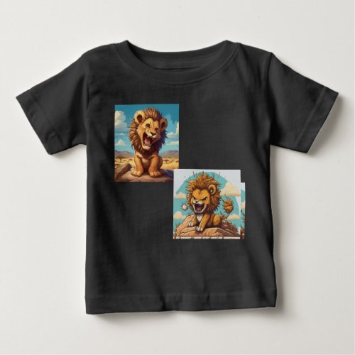 Cartoon style lion baby T_Shirt