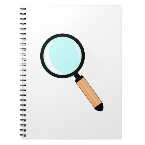 Cartoon Style Magnifying Glass Notebook