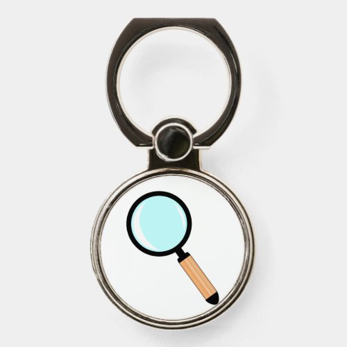 Cartoon Style Magnifying Glass Phone Ring Stand