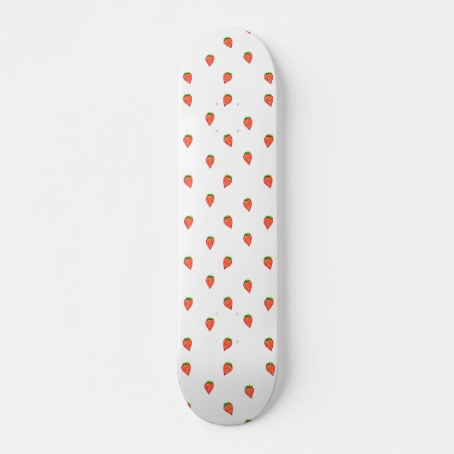 Cartoon Style Strawberry Pattern Skateboard (Front)