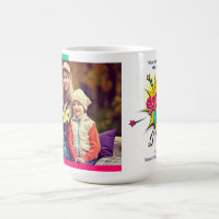 Cartoon Style Super Mom Add Your Photo Mothers Day Coffee Mug