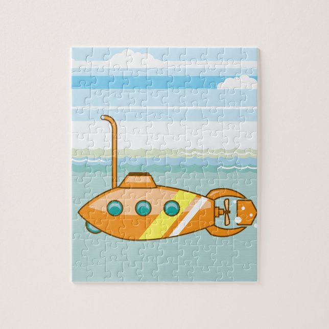 cartoon submarine jigsaw puzzle (Vertical)