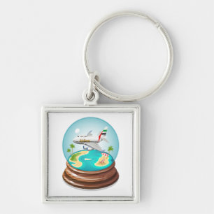 Cartoon Summer Cristal Ball Keychain