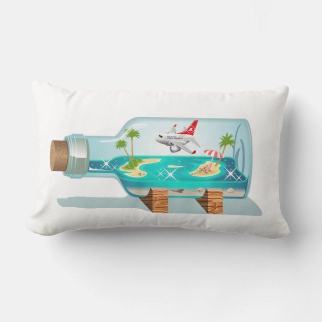 Cartoon Summer Cristal Ball Lumbar Pillow (Front)