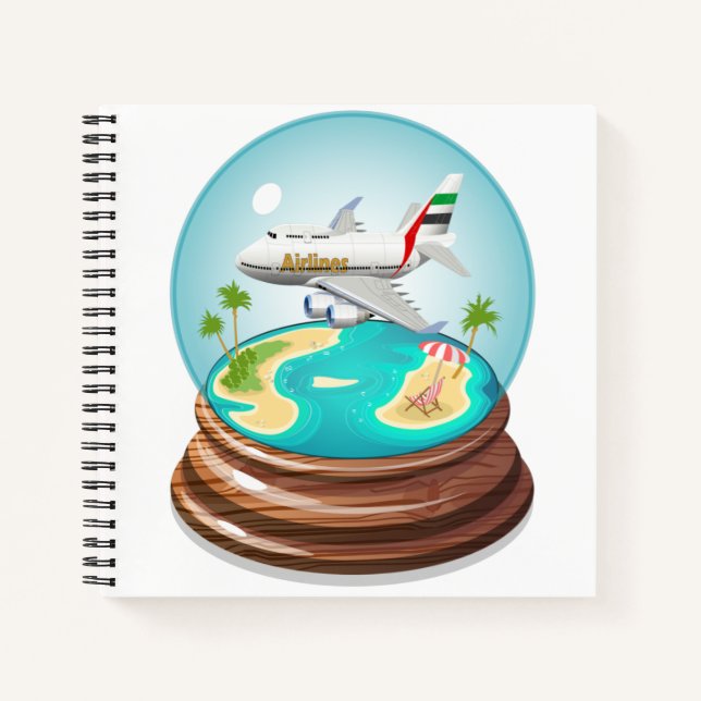 Cartoon Summer Cristal Ball Notebook (Front)