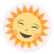 Cartoon sun adorable pink stickers for girls