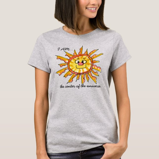 Cartoon Sun-Center of the Universe T-Shirt (Front)