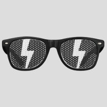 Cartoon Sunglasses: Shiny Reflection Lightning Retro Sunglasses
