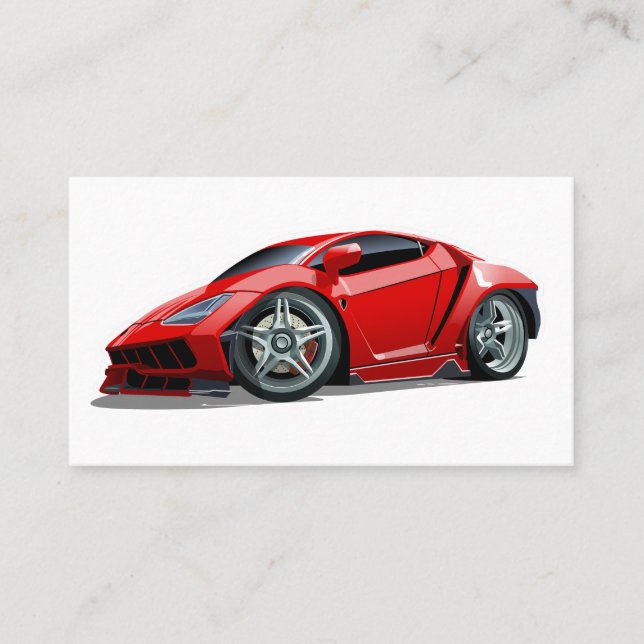 Cartoon super car business card (Front)
