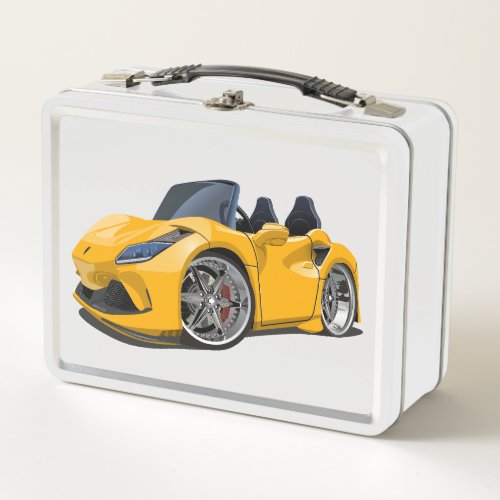 Cartoon super car metal lunch box