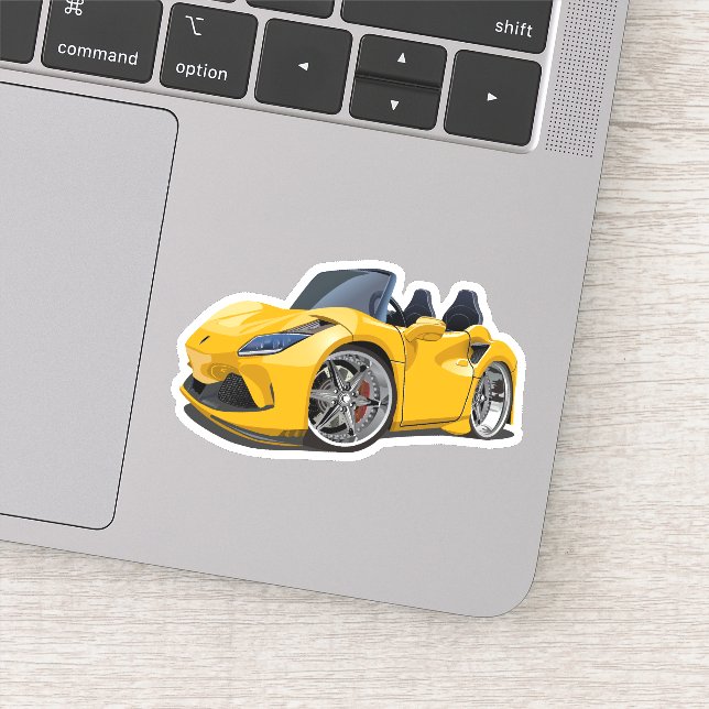 Cartoon super car sticker (Detail)