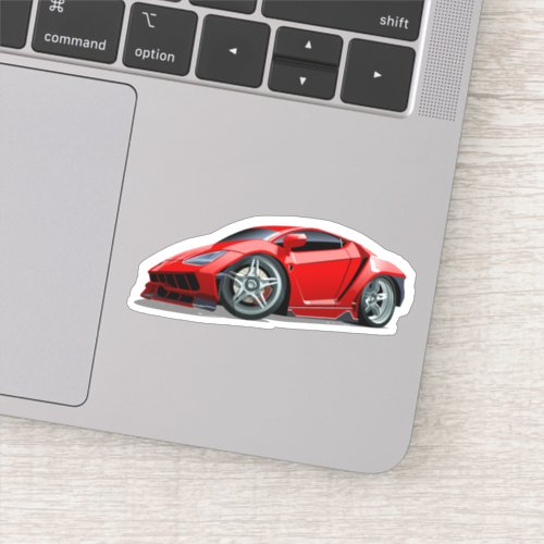 Cartoon super car sticker