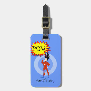Cartoon Super Hero Luggage Tag