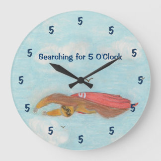 Cartoon Supersloth Clock