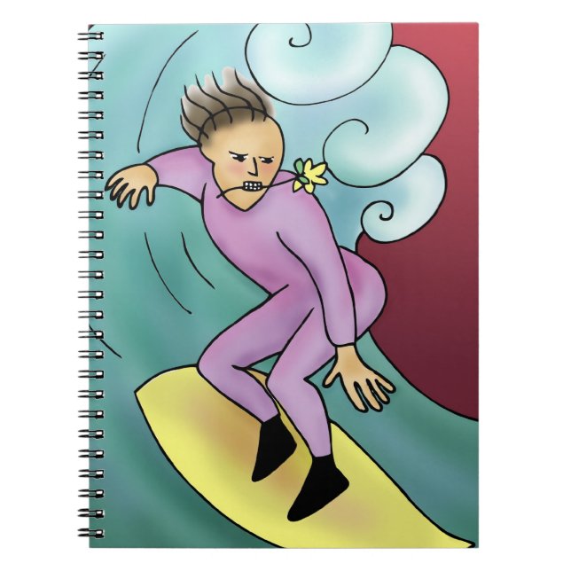 Cartoon Surfer Notebook (Front)