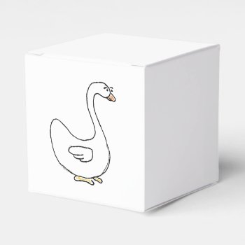 Cartoon Swan Graceful White Bird Design Favor Boxes by CorgisandThings at Zazzle