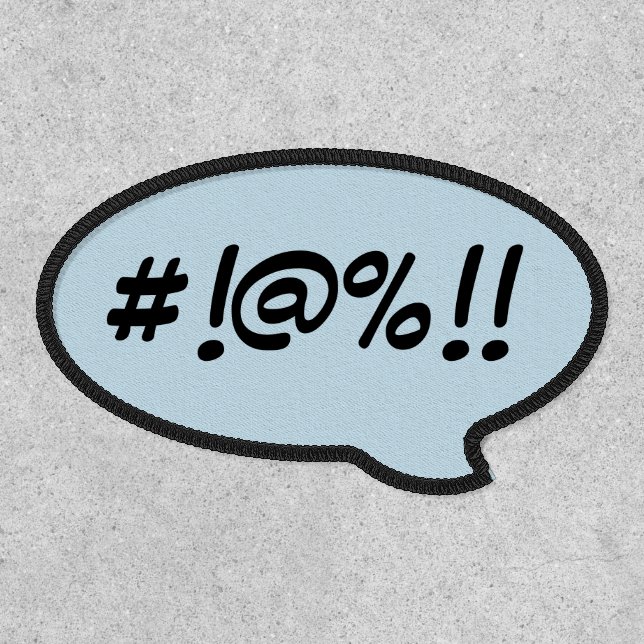 Cartoon Swear Words | Fun Sassy Patch (Front)