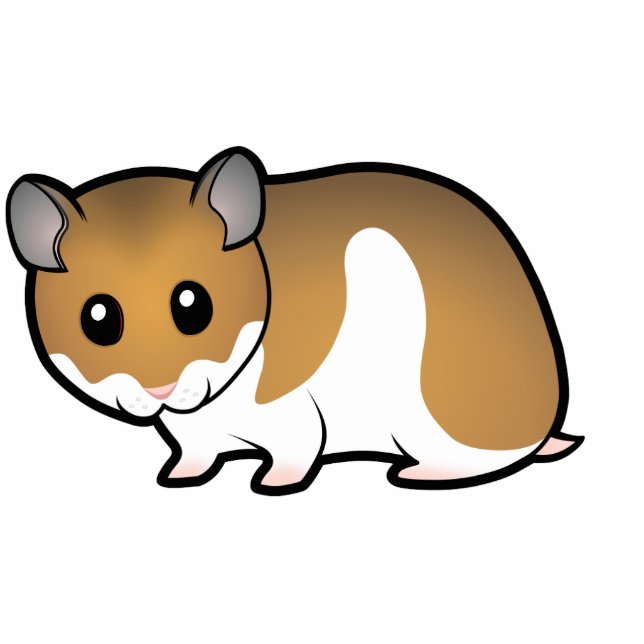 Cartoon Syrian Hamster Statuette (Front)