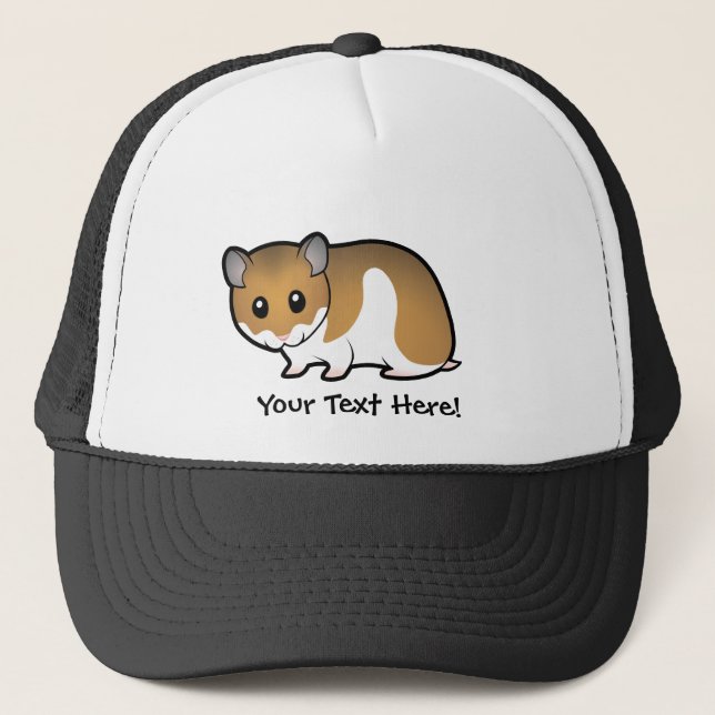 Cartoon Syrian Hamster Trucker Hat (Front)