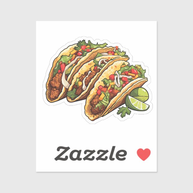 Cartoon tacos sticker (Sheet)
