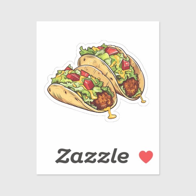 Cartoon tacos sticker (Sheet)