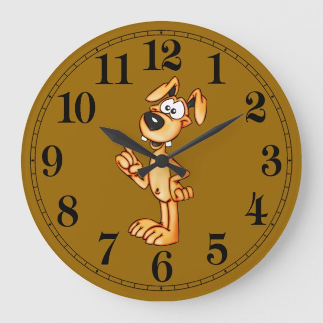 Cartoon Talking Dog Wall Clock (Front)