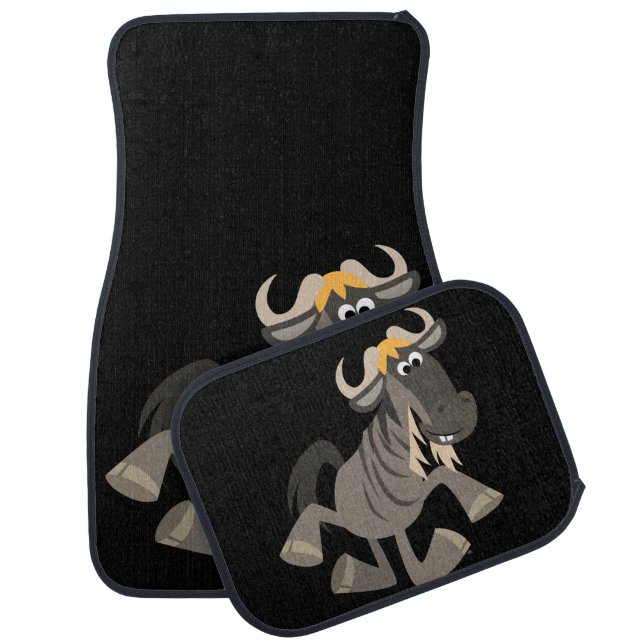 Cartoon Tap Dancing Wildebeest Car Mats (Set)