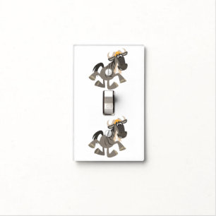 Cartoon Tap Dancing Wildebeest Light Switch Cover