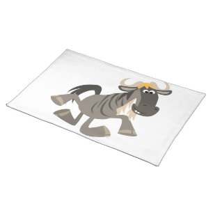 Cartoon Tap Dancing Wildebeest Place Mat