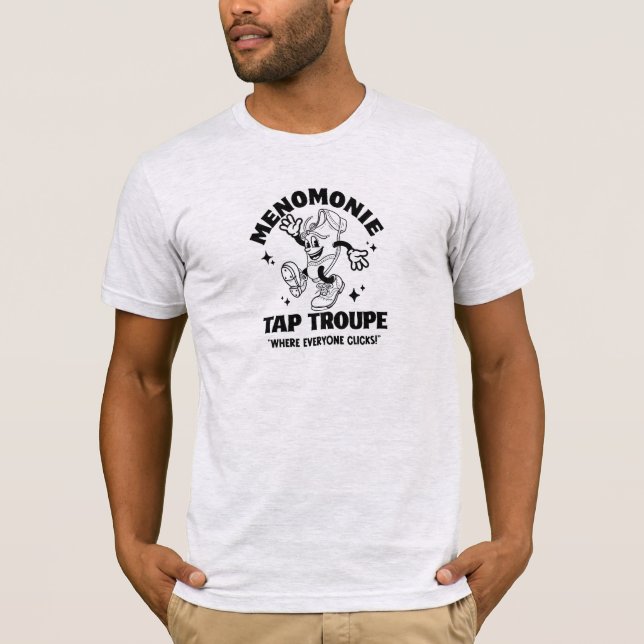 Cartoon Tap Troupe All Black Font T-Shirt (Front)