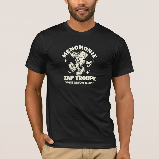 Cartoon Tap Troupe White Logo T-Shirt (Front)