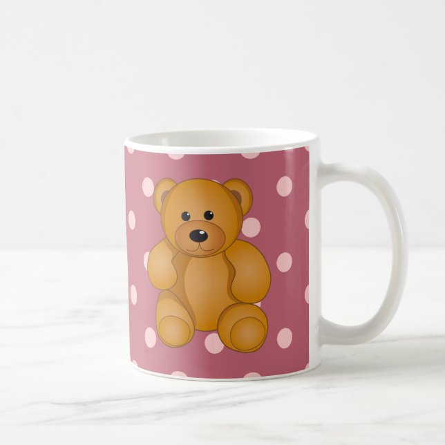 Cartoon Teddy Design Coffee Mug (Right)
