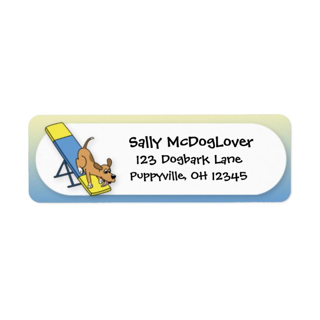 Cartoon Teeter Totter Agility Label (Front)