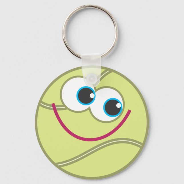 Cartoon Tennis Ball Keychain (Front)