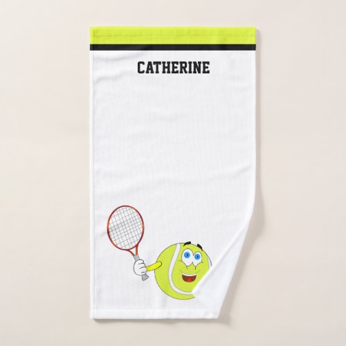 Cartoon Tennis Ball Sports Hand Towel