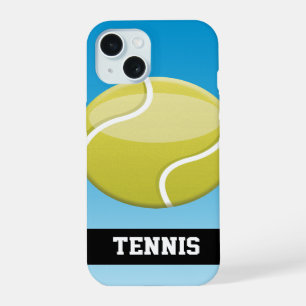 Cartoon Tennis Ball With Custom Text iPhone 15 Case