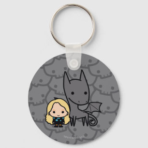 Cartoon Thestral and Luna Character Art Keychain