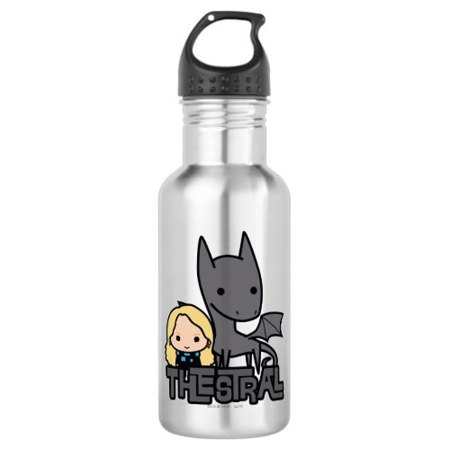 Cartoon Thestral and Luna Character Art Stainless Steel Water Bottle