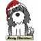 Cartoon Tibetan Terrier Christmas Ornament