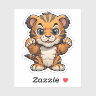 Cartoon tiger illustration sticker