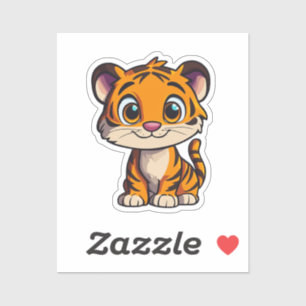 Cartoon tiger sticker