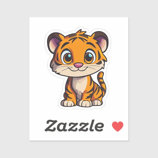 Cartoon tiger  sticker (Sheet)