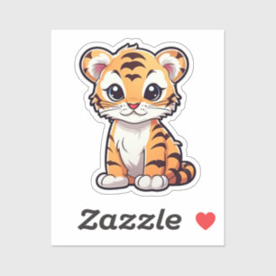 Cartoon tiger sticker