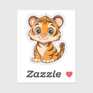 Cartoon tiger sticker