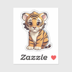 Cartoon tiger sticker