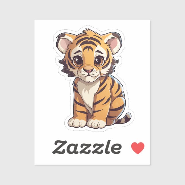 Cartoon tiger  sticker (Sheet)