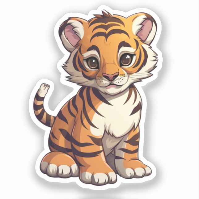 Cartoon tiger  sticker (Front)