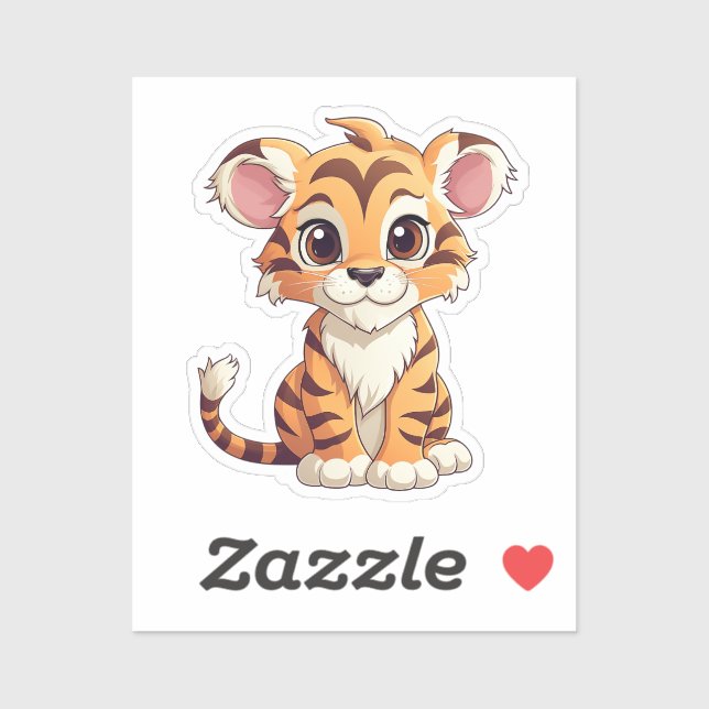 Cartoon tiger  sticker (Sheet)