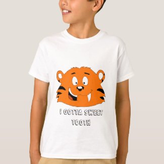 Cartoon Tiger With Sweet Tooth T-Shirt