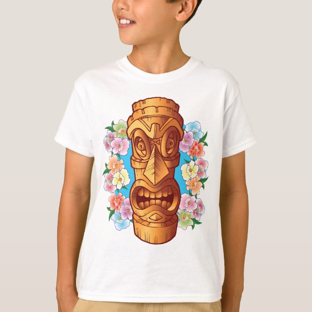 Cartoon Tiki Statue T-Shirt (Front)